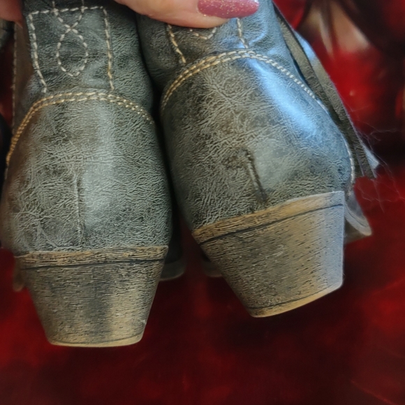 Big Buddha Wylan Smoke Boot Fringe Zippersz 7.5 7 1/2 - Picture 6 of 6